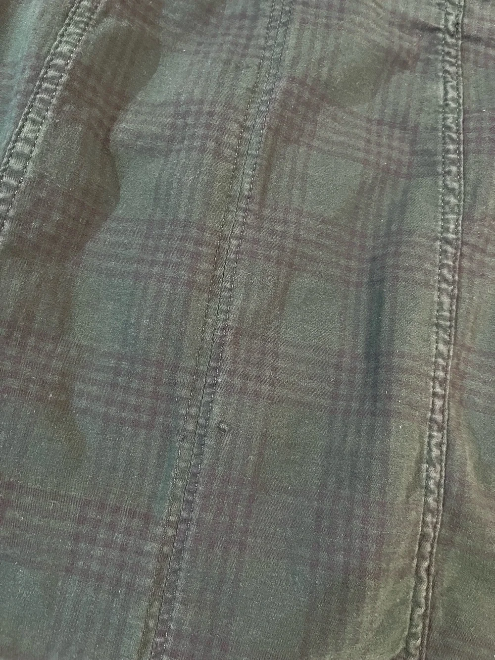 Free People Green Navy Tartan Plaid Mini Skirt, Sz 8